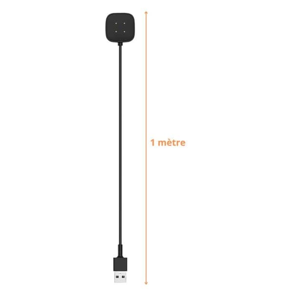 Laddare 12W + Kabel Kompatibel med Fitbit VERSA 4/VERSA 3/SENSE 2/SENSE - Ladda Klocka Phonillico®