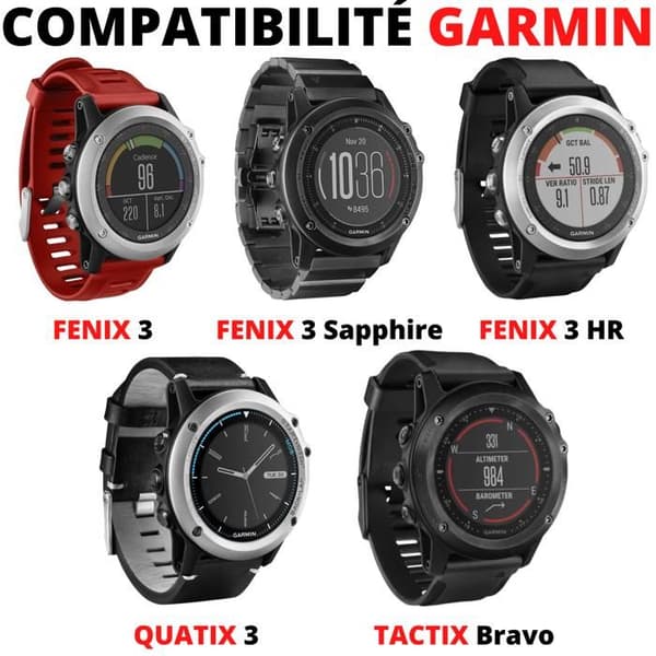 Laddare 12W + kabel som är kompatibel med Garmin Fenix 3 Fenix 3 Sapphire Fenix 3 HR Quatix 3 Tactix Bravo Phonillico®