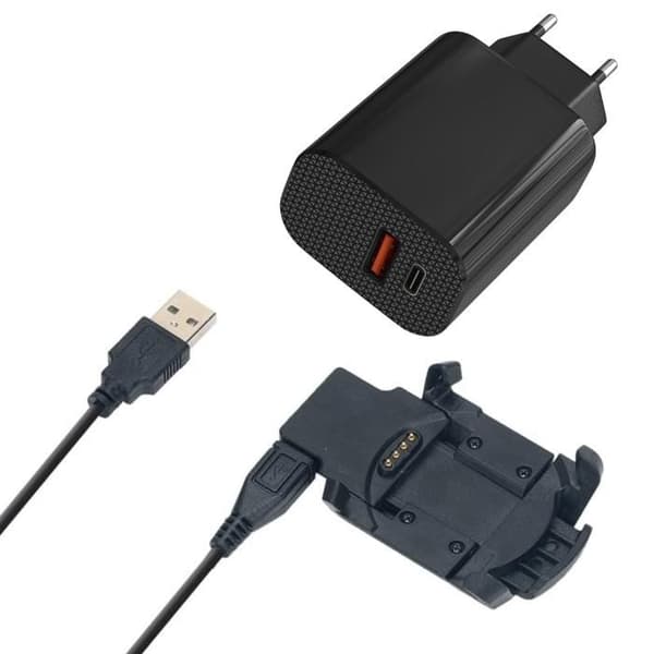 Laddare 12W + kabel som är kompatibel med Garmin Fenix 3 Fenix 3 Sapphire Fenix 3 HR Quatix 3 Tactix Bravo Phonillico®
