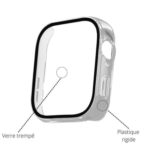 Coque kompatibel Huawei Watch Fit 3 - Hårdt beskyttende gennemsigtig etui med hærdet glas Phonillico®
