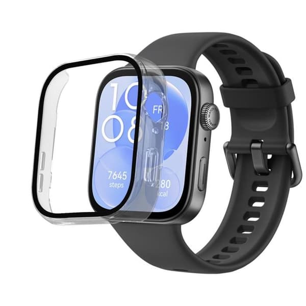 Coque kompatibel Huawei Watch Fit 3 - Hårdt beskyttende gennemsigtig etui med hærdet glas Phonillico®