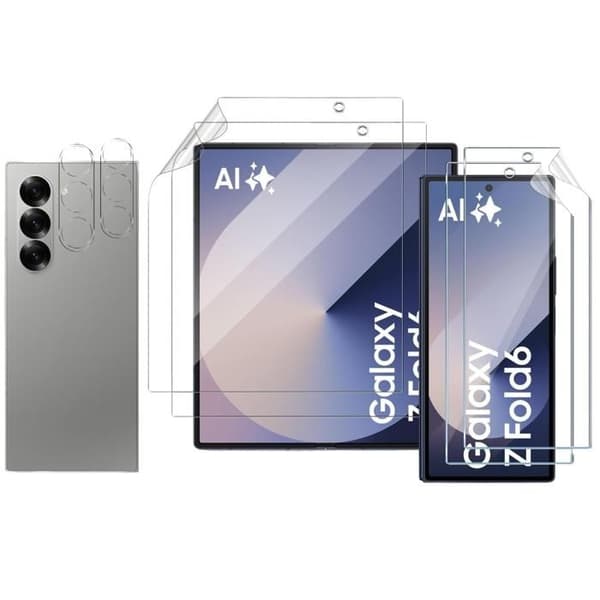 Film Plastisk Skärm och Kameraskydd för Samsung Galaxy Z FOLD 6 [Pack 2] Slitstarkt Represistent Skydd Phonillico®
