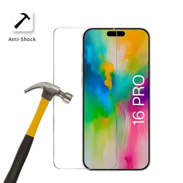 Film härdat glas för iPhone 16 PRO [Pack 4] Skärmskydd Phonillico®