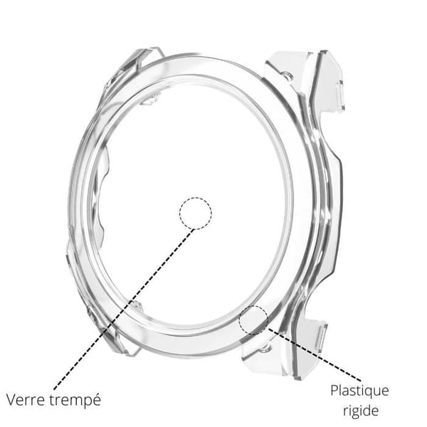 Garmin Fenix 8 51mm kompatibelt fodral - Hårt skyddsfodral Transparent härdat glasskärm Phonillico®