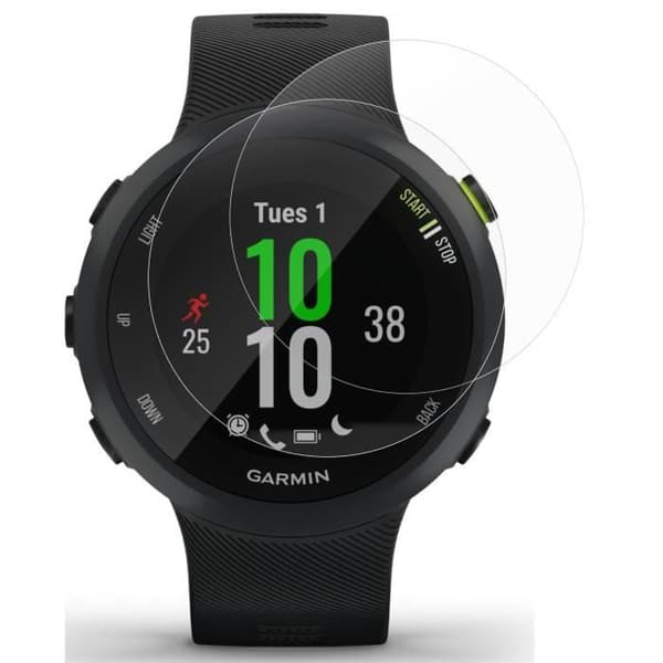 Härdat glas för Garmin Forerunner 55 - Forerunner 45 - Forerunner 45S [2-pack] Skärmskydd för klocka, rep- och stötresistent Phonillico®