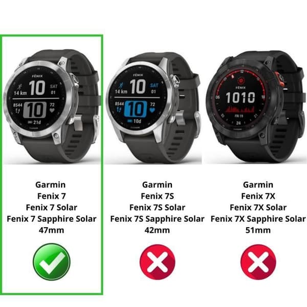 Härdat Glas för Garmin Fenix 7 - 7 Solar - 7 Sapphire Solar [2-pack] Skärmskydd Film för Klocka Anti Repa Phonillico®
