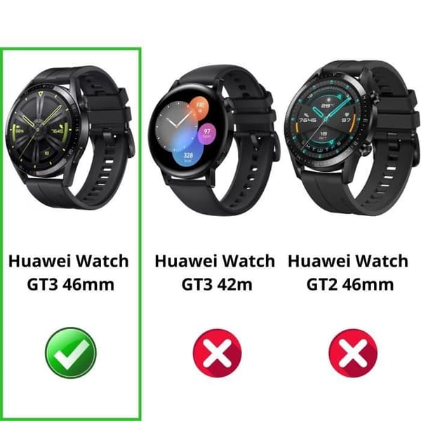 Härdat Glas för Huawei Watch GT 3 46mm [2-pack] Skärmskydd för Klockan Anti Repiga Phonillico®