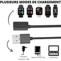 Miniatyrbild 5 av 6: Laddare kompatibel med Xiaomi Smart Band 7 Pro/Smart Band Pro - Redmi Watch 3/2 Lite/2-Kabel 1m Phonillico®