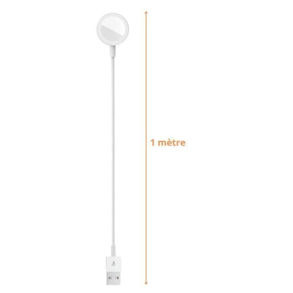 Laddare för Apple Watch Series 8 till Series 1 - PHONILLICO - Vit - 1m