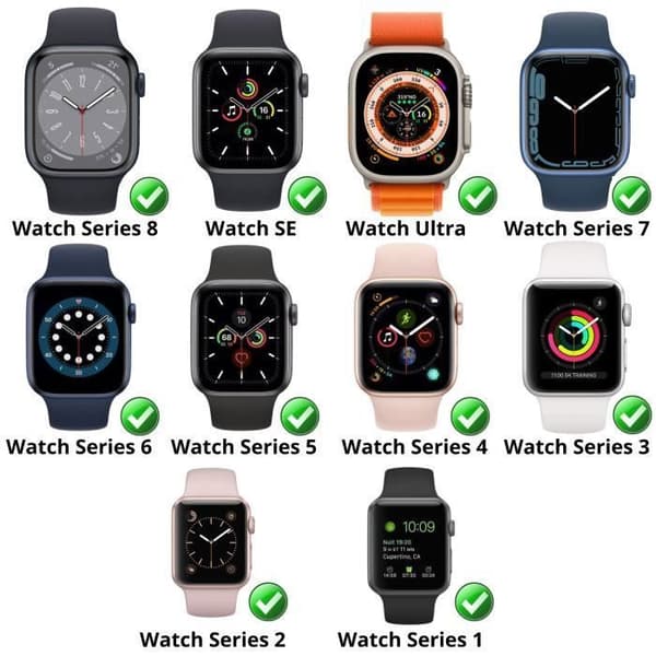 Laddare för Apple Watch Series 8 till Series 1 - PHONILLICO - Vit - 1m