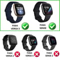 Miniatyrbild 2 av 4: Fitbit Versa 3 - Fitbit Sense-kompatibelt fodral [2-pack] Mjukt TPU-skyddande genomskinligt fodral Phonillico®