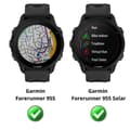 Miniatyrbild 2 av 4: Fodral kompatibelt med Garmin Forerunner 955 - 955 Solar - Hårt skyddande fodral med transparent härdat glasskärm Phonillico®