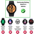 Miniatyrbild 2 av 4: Fodral kompatibelt med Samsung Galaxy Watch 4 44mm - Hårt skyddande fodral med transparent härdat glas Phonillico®