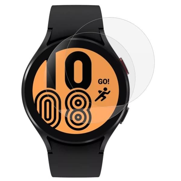 Härdat Glas för Samsung Galaxy Watch 5 Watch 4 44mm [2-pack] Skärmskydd Film Klocka Rep resistant Phonillico®
