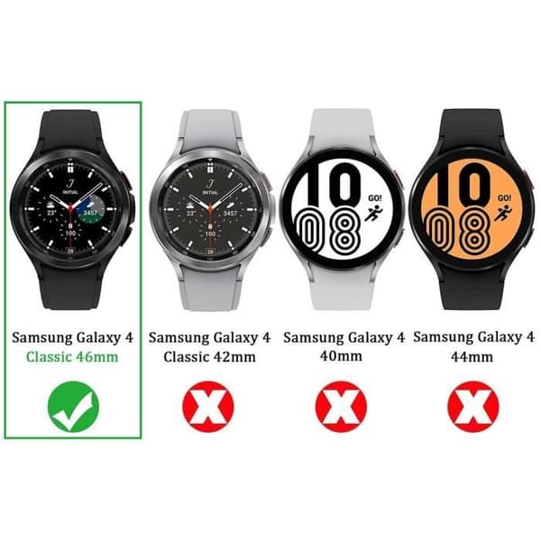 Härdat glas för Samsung Galaxy Watch 4 CLASSIC 46mm [2-pack] Skyddfilm för klockskärm Stöttålig Phonillico®