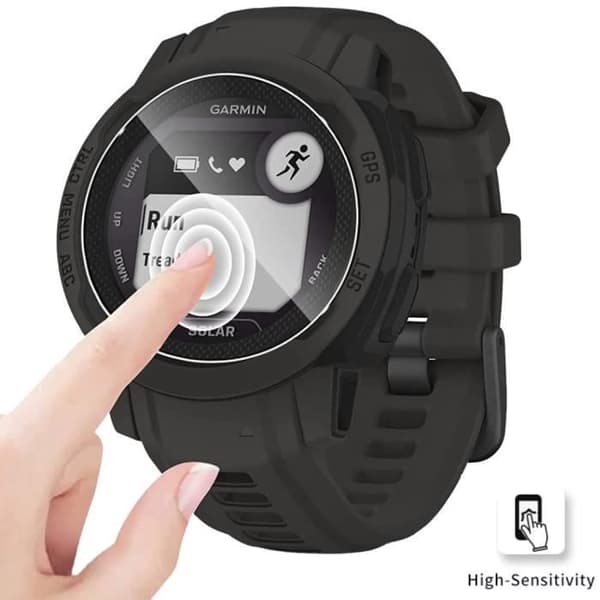 Härdat glas för Garmin Instinct 2 - Instinct 2 Solar [2-pack] Skärmskydd för klocka Anti-repor Phonillico®