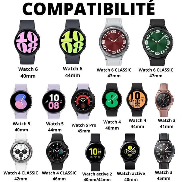 Kompatibel laddare för Samsung Galaxy Watch 6 - Watch 5 - Watch 4 - Watch 3 - Active - USB-kabel för laddning av klocka Phonillico®