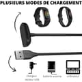 Miniatyrbild 6 av 6: Laddare kompatibel med Fitbit Charge 6 / Charge 5 / Fitbit Luxe - USB-kabel 1 meter Ersättningsadapter Laddare Klocka Phonillico®