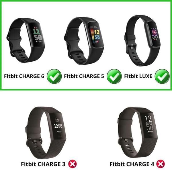 Laddare kompatibel med Fitbit Charge 6 / Charge 5 / Fitbit Luxe - USB-kabel 1 meter Ersättningsadapter Laddare Klocka Phonillico®