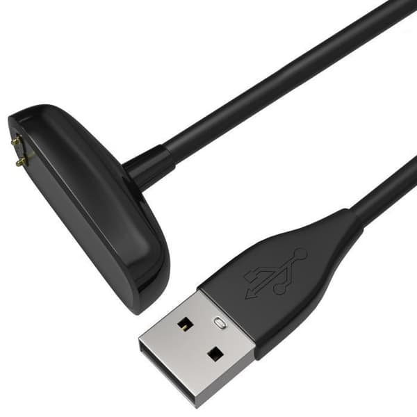 Laddare kompatibel med Fitbit Charge 6 / Charge 5 / Fitbit Luxe - USB-kabel 1 meter Ersättningsadapter Laddare Klocka Phonillico®