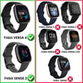 Miniatyrbild 2 av 4: Fitbit VERSA 4 - Fitbit SENSE 2-kompatibelt fodral - Hårt skyddande fodral Transparent härdat glasskärm Phonillico®