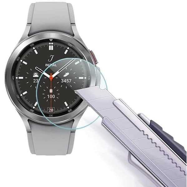 Härdat glas för Samsung Galaxy Watch 4 CLASSIC 42mm [2-pack] Skärmskydd Film Klocka Represistent Phonillico®