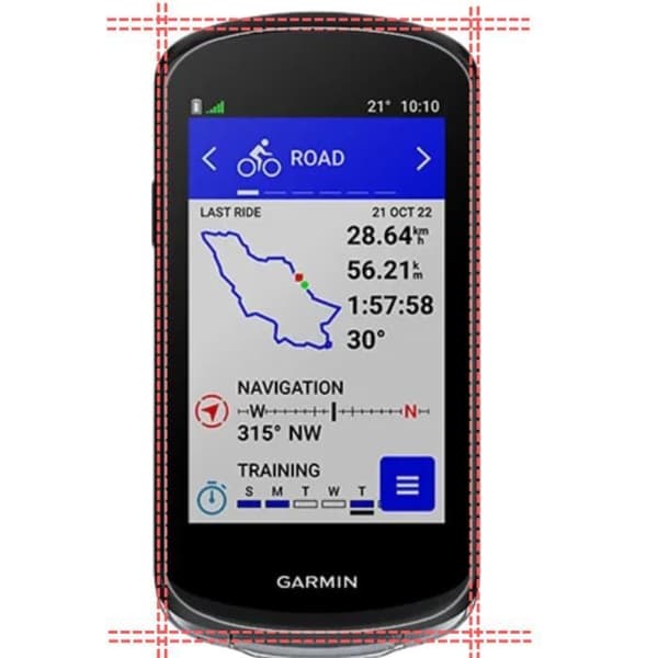 Härdat Glas för Garmin Edge 1040 - Edge 1040 Solar [Pack 2] Skärmskydd Film för GPS Cykeldator Phonillico®