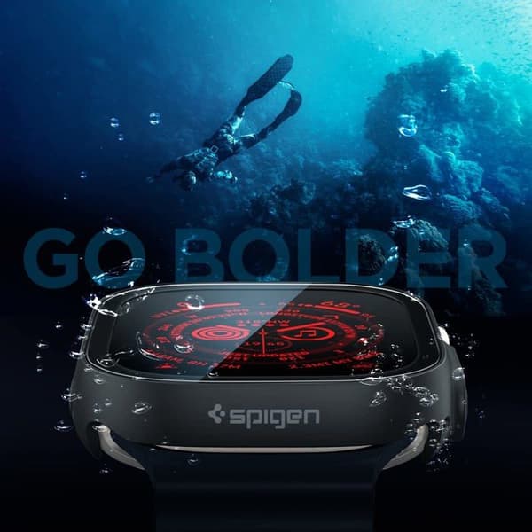 Spigen - ACS05558 - Thin Fit 360-fodral kompatibel med Apple Watch Ultra 2 (2023) / Ultra (2022) 49 mm - Svart