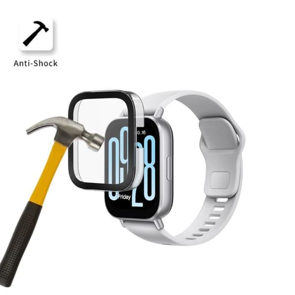 Kompatibelt fodral för Xiaomi Redmi Watch 5 Active - Hårt skyddsfodral Transparent härdat glasskärm Phonillico®