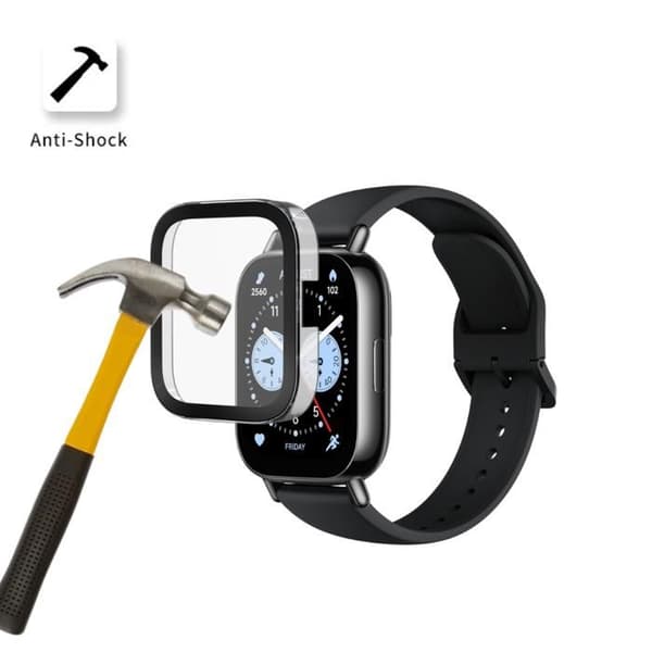 Coque kompatibel med Xiaomi Redmi Watch 5 Lite - Hård skyddstransparent fodral med härdat glas Phonillico®