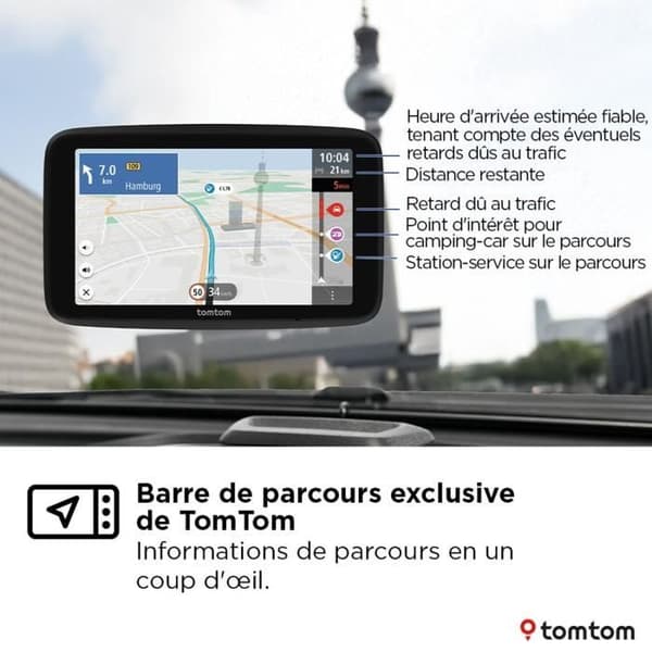 GPS - TOMTOM - GO Camper Tour - Andra generationen - För husbilar och husvagnar - 6 tums skärm