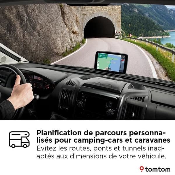 GPS - TOMTOM - GO Camper Tour - Andra generationen - För husbilar och husvagnar - 6 tums skärm