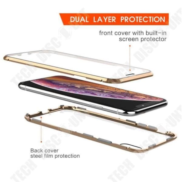 TD® Dual Surface telefonfodral för iPhone12 Anti-repa dubbelt platt glasskal