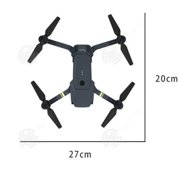 INN® Drone Black Version HD Drone Aircraft 4k HD Dual Camera Model E58 Boy Toy Antenn Fjärrkontroll Flygplan Hopfällbar Bärbar Drönare
