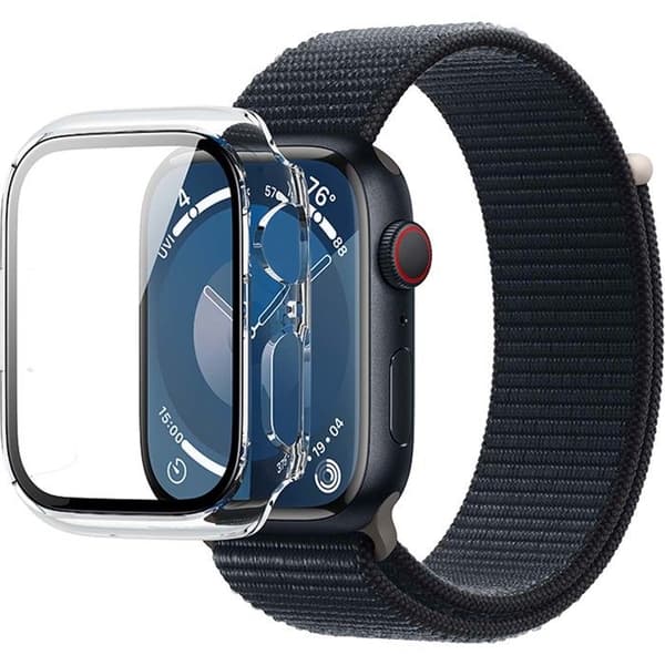 Coque - FORCE CASE - Apple Watch 7/8/9 45mm - Förstärkt - Genomskinlig - Transparent