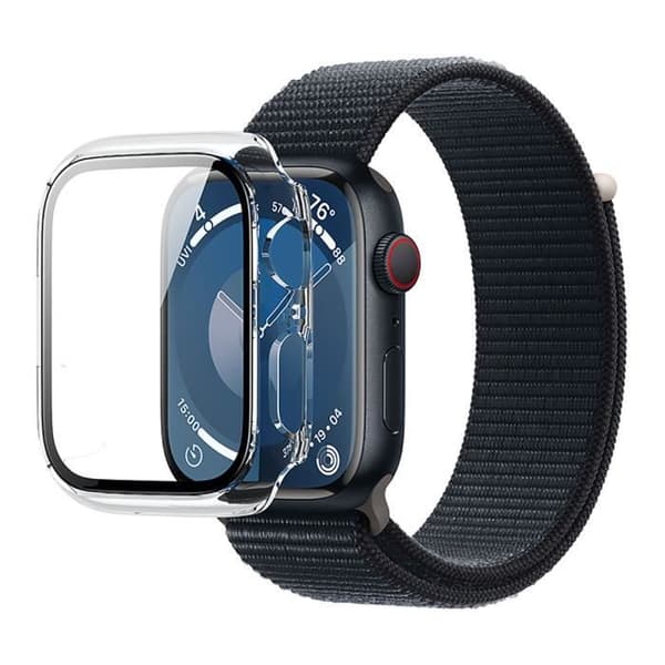 Coque - FORCE CASE - Apple Watch 7/8/9 45mm - Förstärkt - Genomskinlig - Transparent