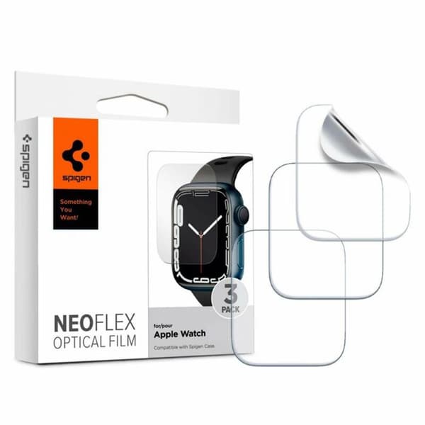Härdat glas för Apple Watch 4 / 5 / 6 / SE / SE 2 / 7 / 8 / 9 (40mm / 41mm) Neo Flex (3-pack) - Spigen - Klar