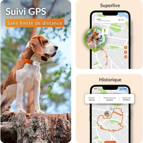 GPS-spårare för hundar - Weenect XS (White Edition 2023)