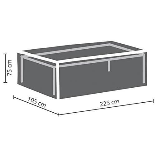 Perel Trädgårdsskydd för trädgårdsbord max 220 cm, antracit, 225 x 105 x 75 cm - OCT220