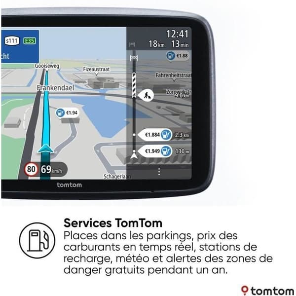 TomTom - GO Superior 7 - GPS Bil - 7 tum - TomTom Trafik - 2 år av Premiumtjänster inkluderat - Världskarta