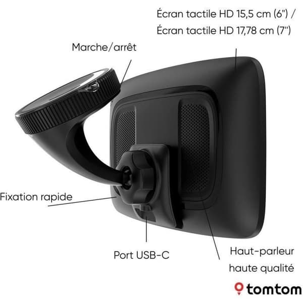 TomTom - GO Superior 7 - GPS Bil - 7 tum - TomTom Trafik - 2 år av Premiumtjänster inkluderat - Världskarta
