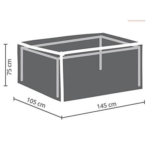 Perel Trädgårdsskydd för trädgårdsbord max 140 cm, antracit, 145 x 105 x 75 cm - OCT140