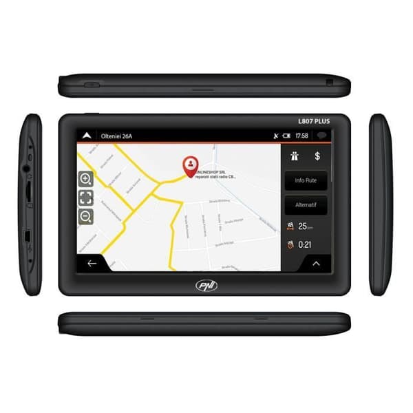 GPS PNI L807 Plus - 7 tums skärm - 256 MB DDRAM - 8 GB internminne - FM-sändare