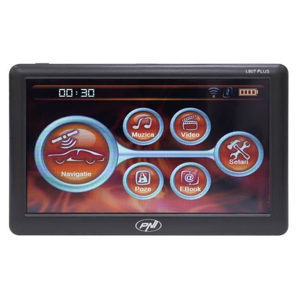 GPS PNI L807 Plus - 7 tums skärm - 256 MB DDRAM - 8 GB internminne - FM-sändare