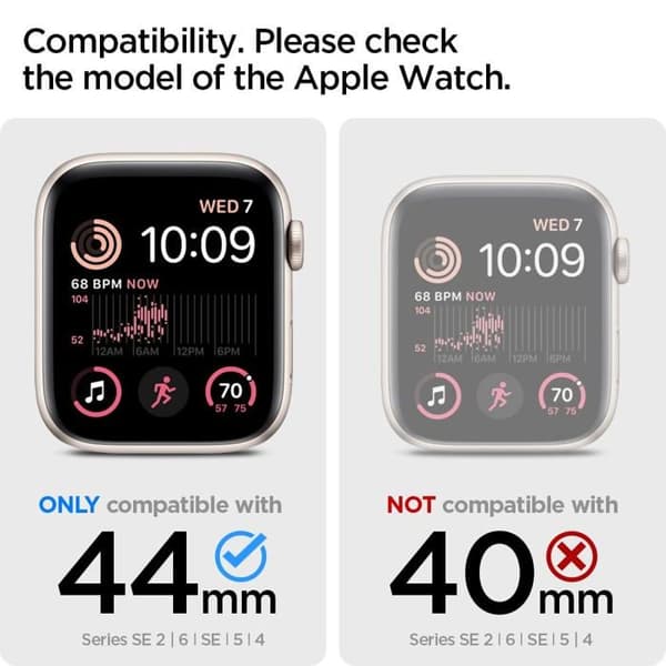 Spigen - ACS02223 - Thin Fit Fodral kompatibel med Apple Watch Series 6 SE 5 4 44mm - Blå