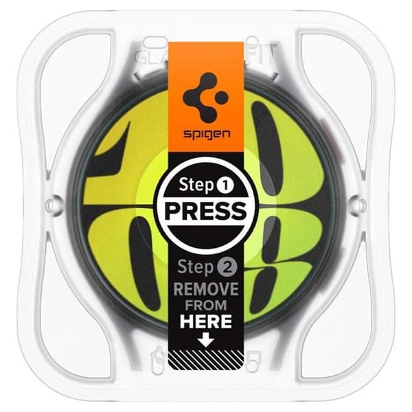 Härdat glas Spigen GLAS.TR EZ FIT Set med 2 skärmskydd i härdat glas för Samsung Galaxy Watch 7 44 mm (2 stycken)