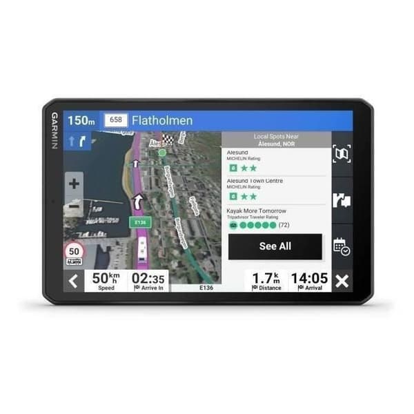 GARMIN Camper 895 GPS - 8-tums skärm - Anpassade rutter - Specifika varningar