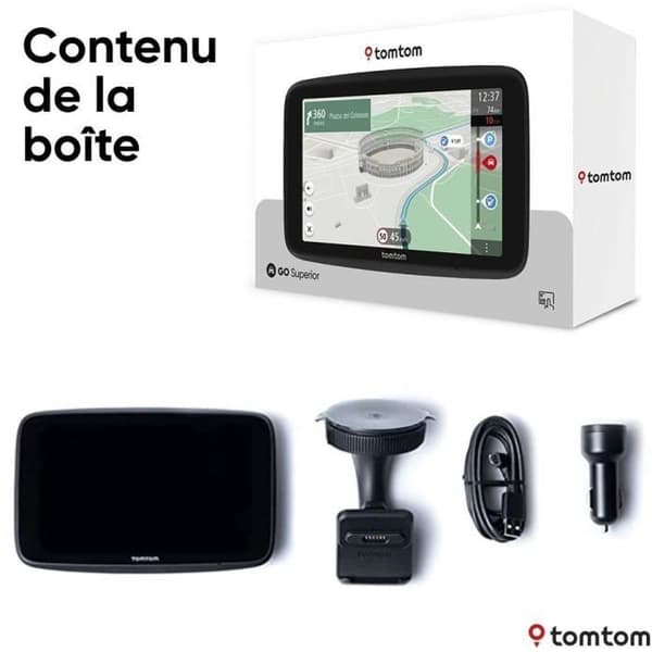 TomTom - GO Superior 6 - Bil-GPS - 6 tommer - TomTom Traffic - 2 års Premium-tjenester inkluderet - Verdenskort