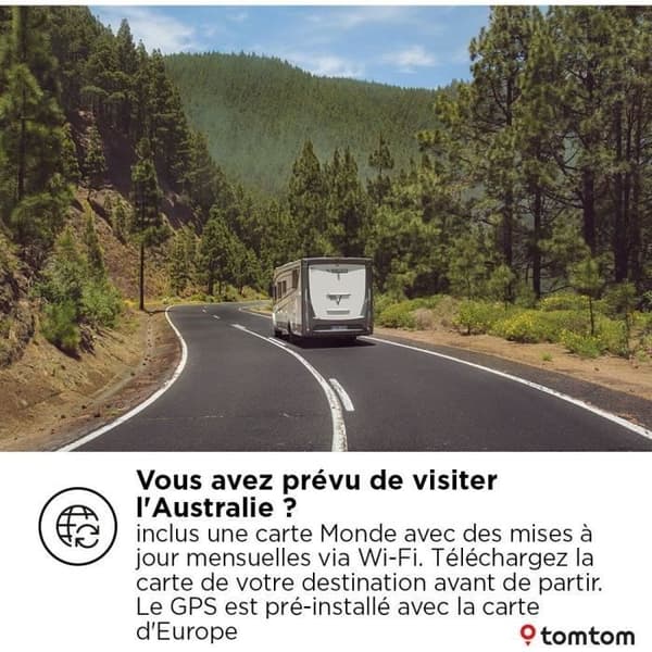 TomTom - GO Camper Max 2. generation - GPS til autocampere, campingvogne og biler - 7 tommer - Dedikerede interessepunkter - Verdenskort