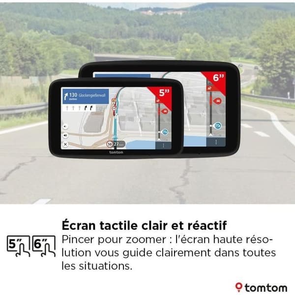 TomTom - GO Professional 5 2. sukupolvi - GPS kuorma-autoille, linja-autoille ja henkilöautoille - 5 tuumaa - TomTom Traffic - Euroopan kartta -